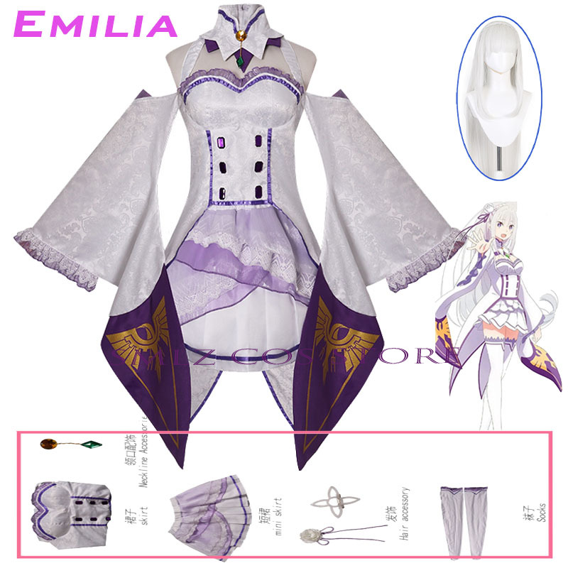 Anime Cosplay Ladies - Emilia Cosplay Anime Re:Zero Kara Hajimeru
